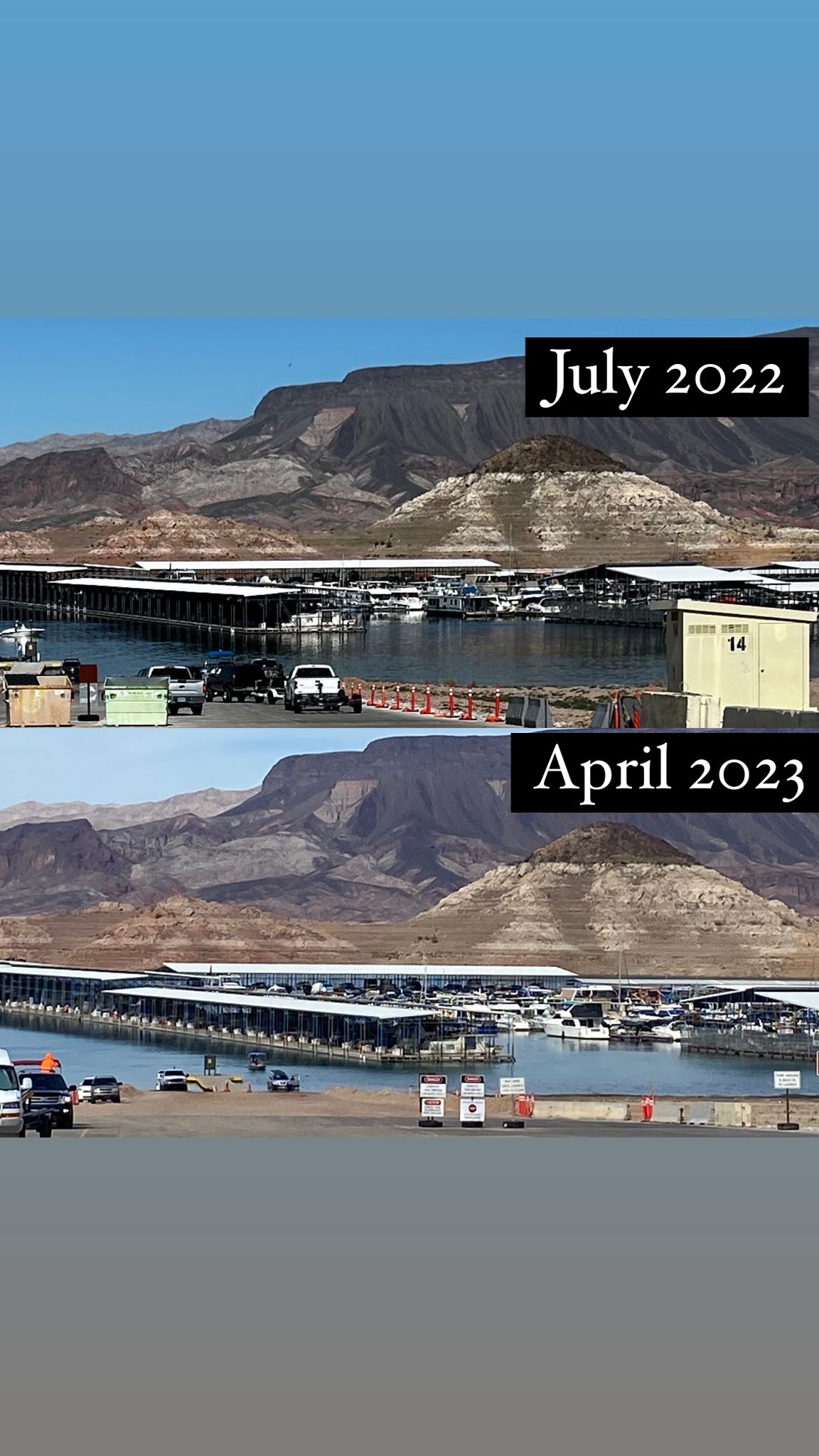 Ginger Zee on Twitter "We were here at Lake Mead with the record low