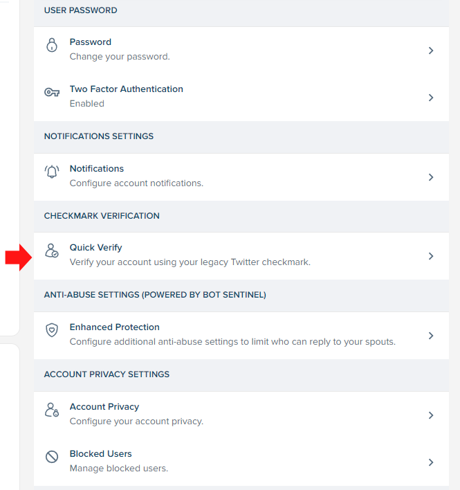 The legacy checkmark purge is 4/20, so you still have time to transfer your legacy checkmark to Spoutible. It takes 30 seconds to transfer your legacy checkmark using our Quick Verify tool. Note: Your Spoutible and Twitter handles must be the same.

spoutible.com/search/verifie…