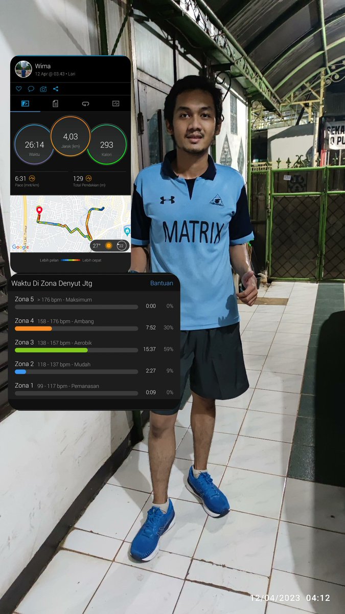 wimarafid's tweet photo. @tirta_cipeng Jogging sebelum sahur dok @tirta_cipeng 
Hanya dapet 4km karena nonton city vs munchen setelah gol haaland langsung gas lari
#challengetirtacipeng https://t.co/0tyUgSfWLM