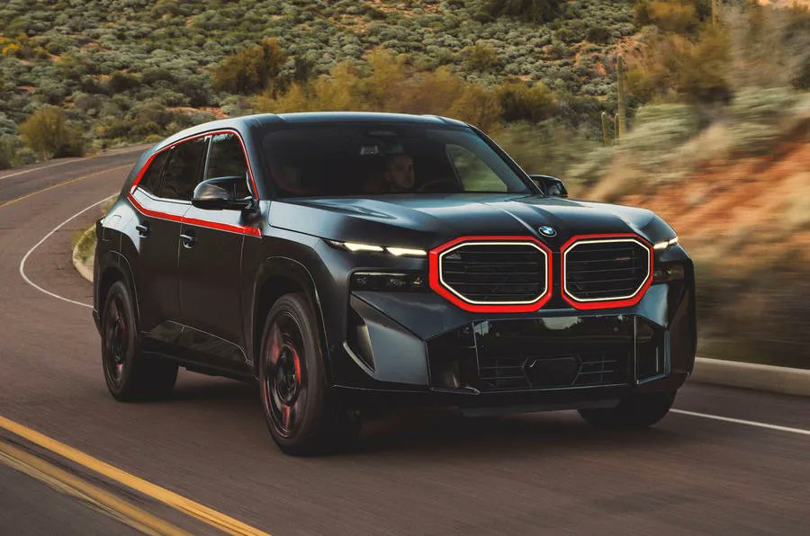 autocar's tweet image. BMW has revealed the £170,860 XM Label Red - an uprated version of its hybrid super-SUV 🔥 It packs 738bhp, 738lb ft and some eyecatching visual changes... buff.ly/41lgmq1