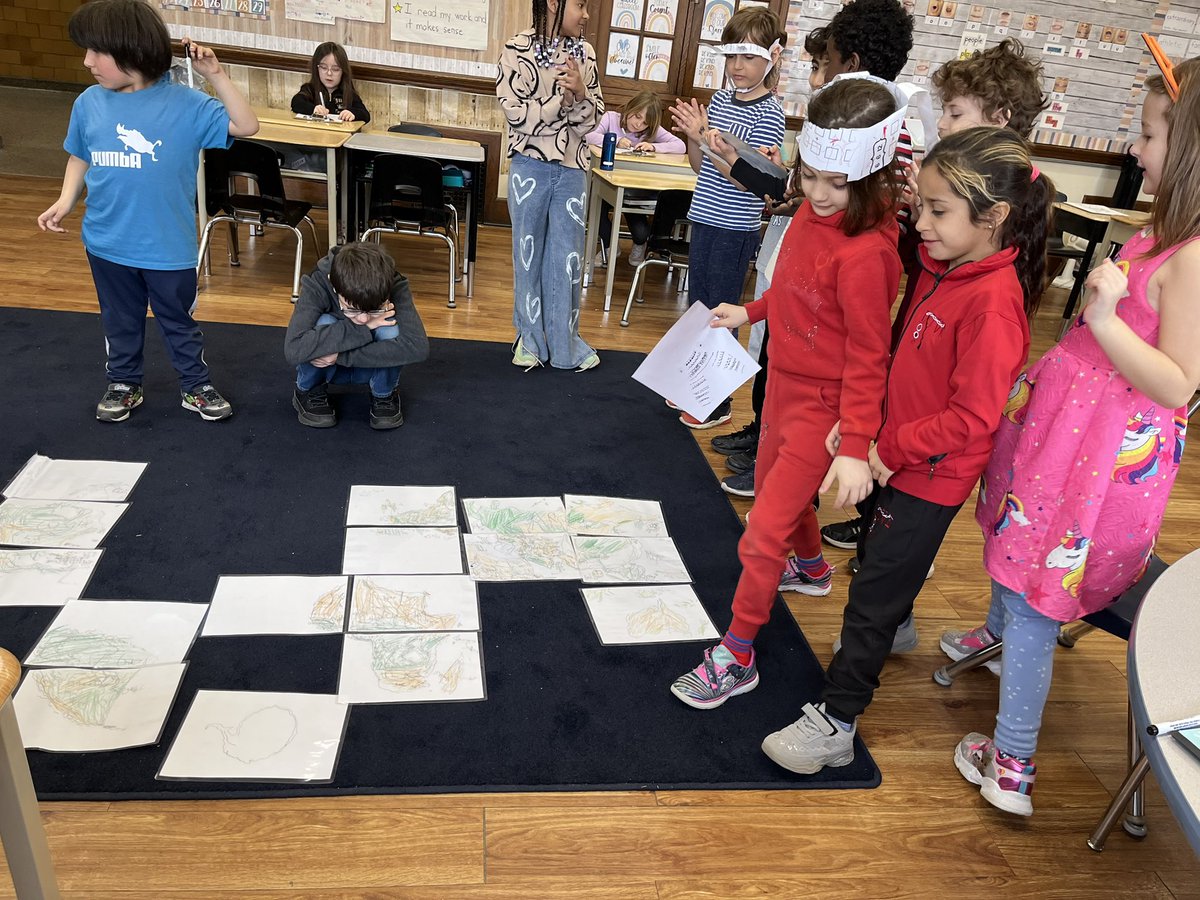 We are learning about global communities in Grade 2. When finished work early, one student is choosing to create a large world map. We love checking out his progress! 🌎 <a href="/gecdsbmariners/">Marlborough P.S.</a>