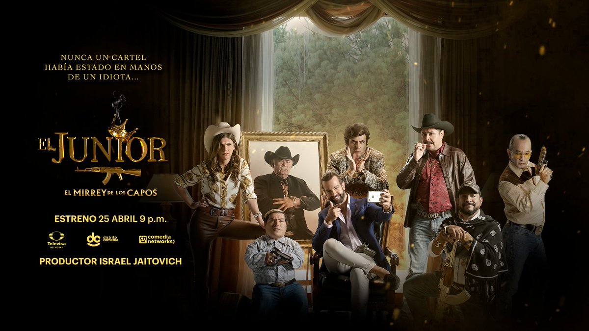 ¡Nunca un cártel había estado en manos de un idiota! 😂 <a href="/ISRAELJAITOVICH/">ISRAEL JAITOVICH</a> te invita al gran estreno de #ElJunior, este 25 de abril, en punto de las 9:00 p. m. MEX, por <a href="/DistritoComedia/">Distrito Comedia</a> 🎭