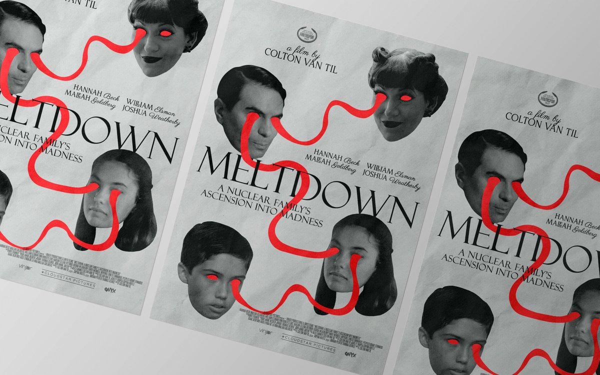 GHackaq's tweet photo. LET'S TAKE AN ACID FAMILY TRIP.

Official poster for the horror movie "Meltdown: A Nuclear Family's Ascension into Madness" (2023).

It was an absolut PLEASURE to do this crazy work. "Meltdown" premieres on April 22nd on @fantaspoa!

Full design on https://t.co/lNvUy8bhiB. https://t.co/S9t0RsJrpX
