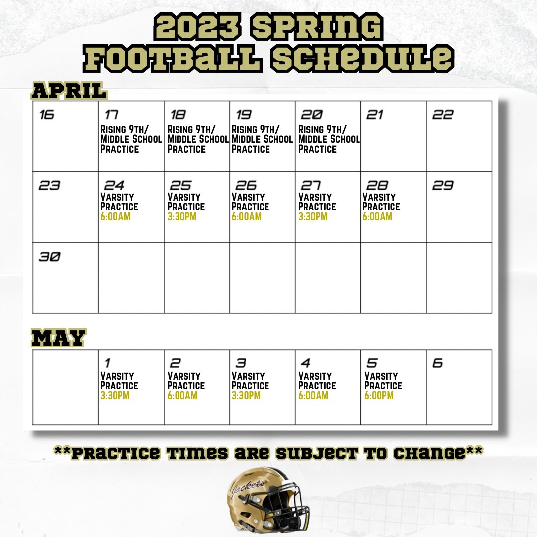 CHSJacketsFB's tweet image. Almost that time again! #SpringPractice
#WAC