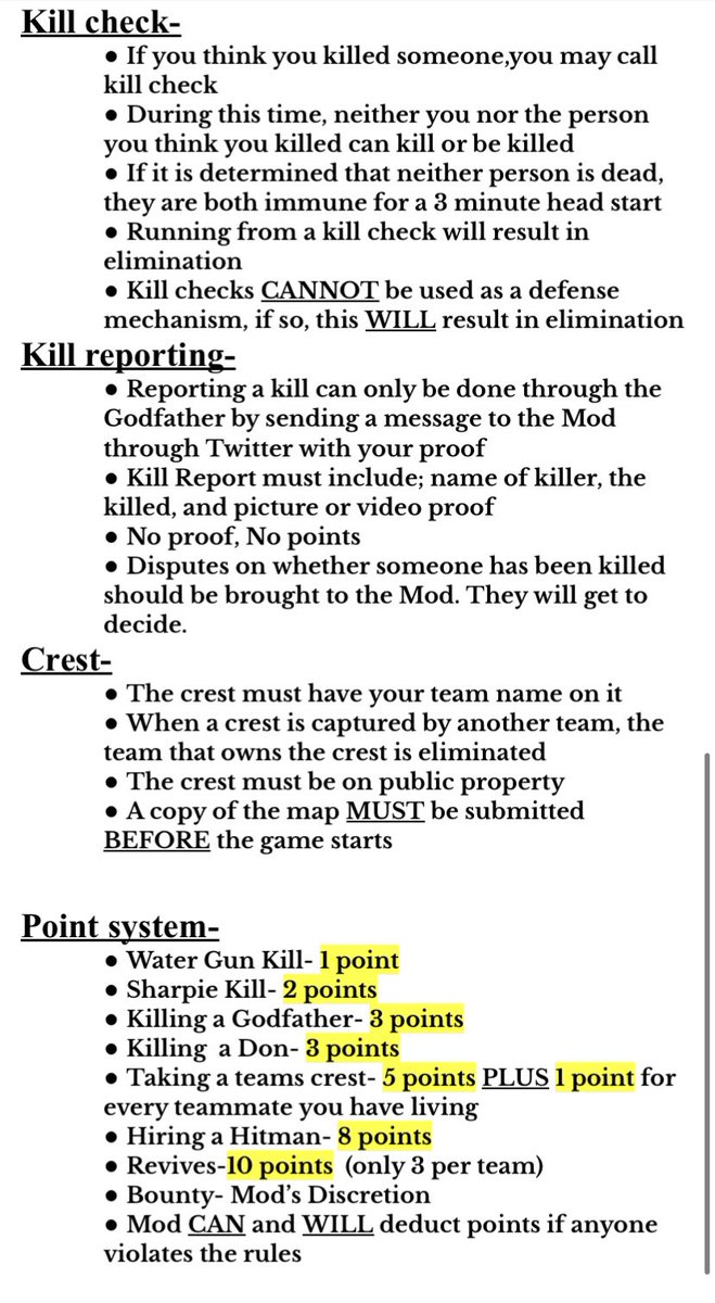 Welcome to The Ville Mafia! These are our rules and regulations for this years Mafia. Play fair or you will be ELIMINATED 🙂.