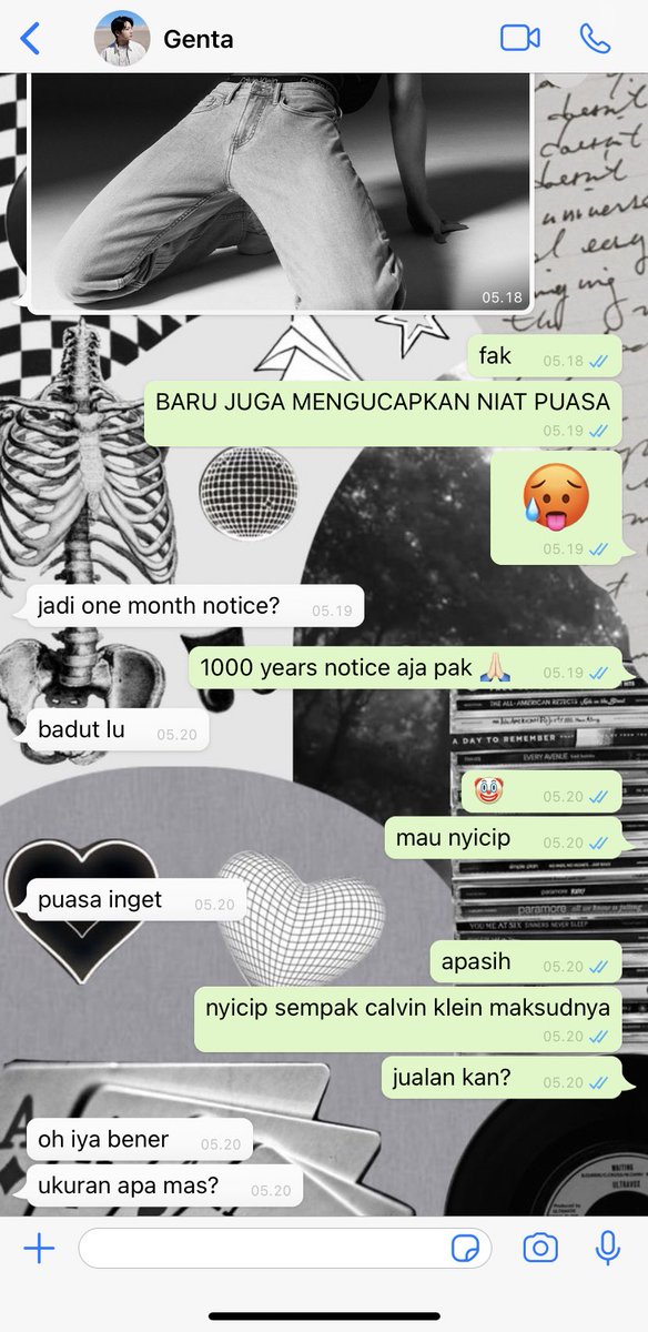 genta and nata, one tweet au.

daily convo orang pacaran random.