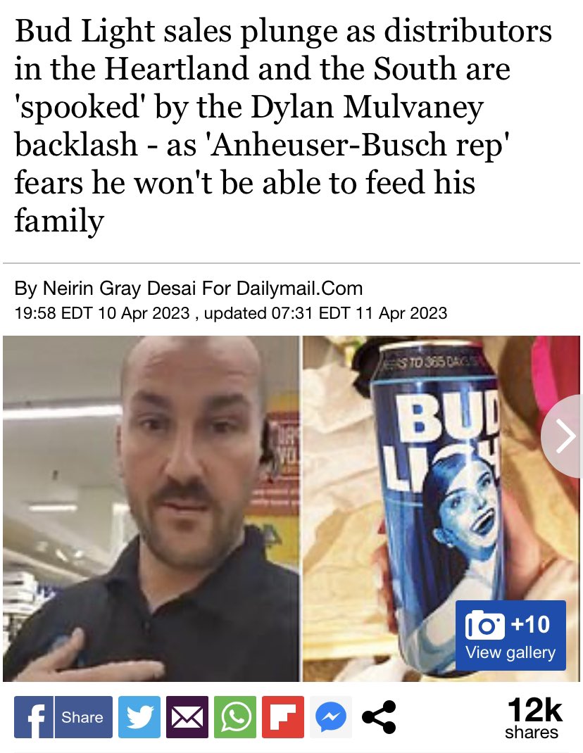 Maw on Twitter "Damn. Looks like the threats to boycott Bud Light wasn’t just hot air like it