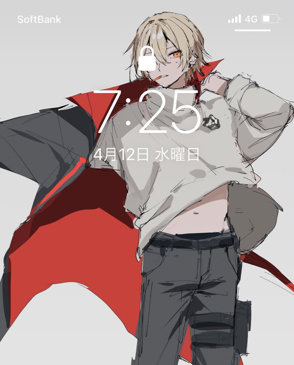 おは😁✌️ 人生で初めてロック画面変えてみた難しかった