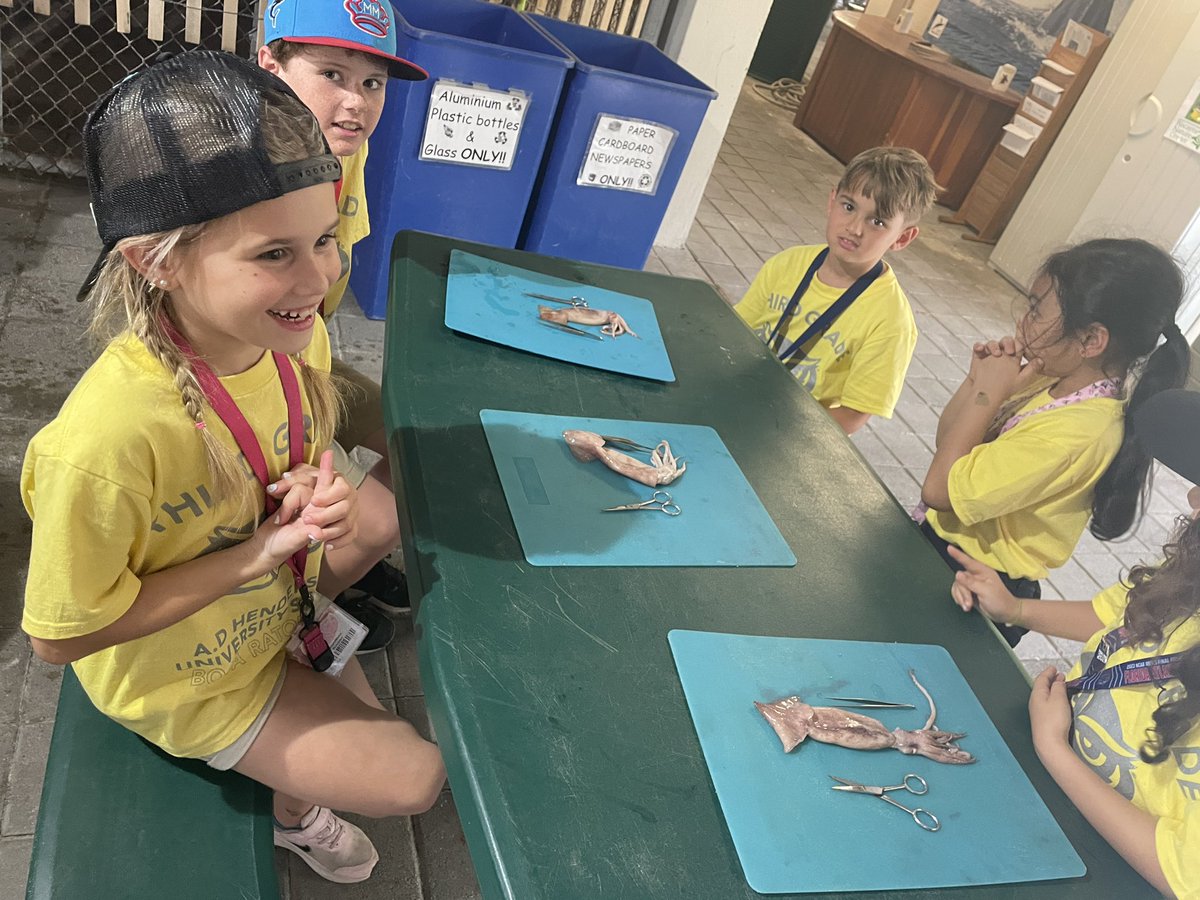 There were definitely mixed feelings at our <a href="/biscaynenature/">BiscayneNatureCenter</a> squid dissection. Did you know that squids not only contain ink but a pen as well? Many of the partners found the pen and used it with the squid ink to write notes! <a href="/ADHUS_FAUHS/">ADHUS & FAU HS</a> @ADHUSelementary