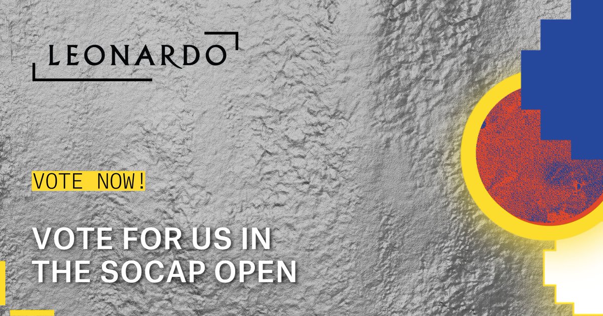 Help us chart the course for an inclusive, regenerative creative economy integrating Leonardo’s impact initiatives across arts, science, and technology industries #SOCAPopen

𝗩𝗢𝗧𝗘 𝗡𝗢𝗪: bit.ly/Upvote-Leonardo
Deadline: April 15th

#SocialCapital #SOCAP #CreativeEconomy