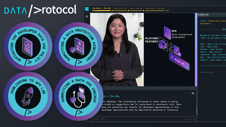 MetaHorizonDevs's tweet photo. Get clarity on app compliance with Meta Quest Privacy Essentials for Developers, a new series with videos and resource guides designed to help you ship apps faster and meet key platform requirements. Learn more 🔗 https://t.co/IL1jMVFAhh

#VR #MetaQuest https://t.co/3gKhQ7IwkT