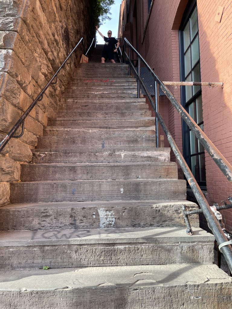 BenStevesVideo1's tweet photo. Steve is at The Exorcist stairs in Georgetown! Don’t forget that our bonus episodes on William Peter Blatty’s faith trilogy are available now. #theexorcist #theninthconfiguration #exorcistIII #filmpodcast #horrormovies #horror https://t.co/GWKRBKp3Ou
