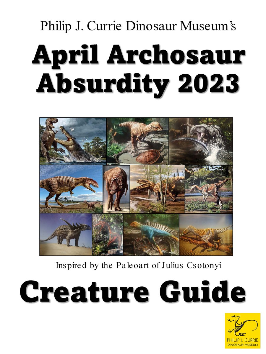 CurrieMuseumAAA's tweet photo. In #AprilArchosaurAbsurdity, sixteen #archosaurs (#fossil reptiles including #dinosaurs, #pterosaurs, and #crocodiles) encounter each other one-on-one. Meet the contenders for 2023 in our Creature Guide here: https://t.co/P3IoIGd5lJ! https://t.co/4f2WYCVe1z