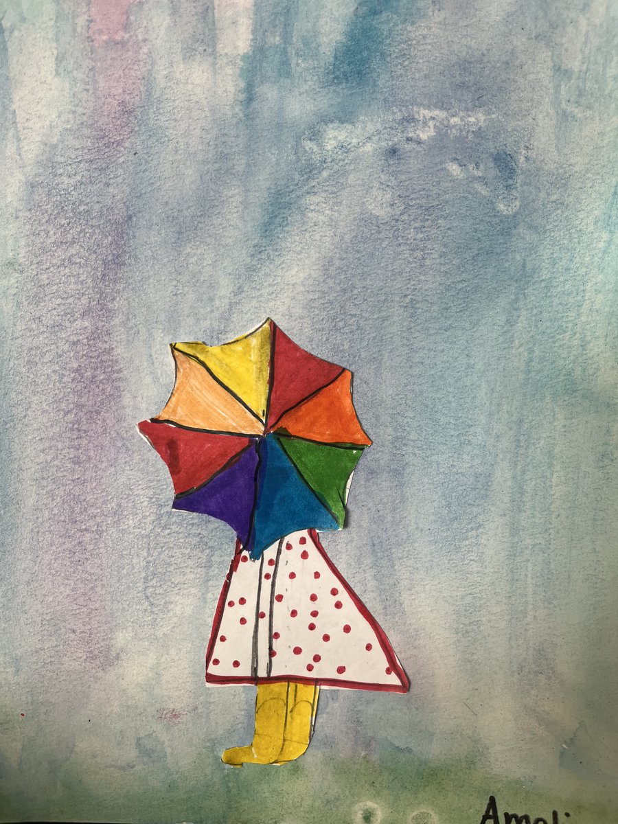 BPSHAWKS2's tweet photo. It's starting to look more like spring is here. We enjoyed painting on watercolour paper to make it look like rain in our pictures. We had fun creating unique umbrella people standing in the rain.
#BPSHawks2
#BPSHawkslearn
#BPSHawksrock
#WeareCBE https://t.co/2gdAolIcqQ