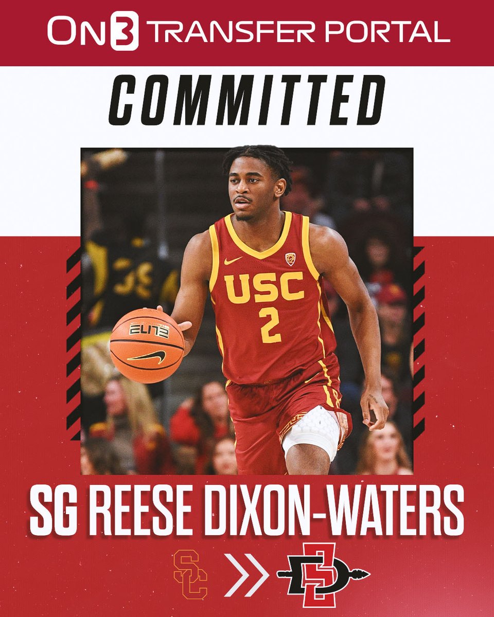 Former USC guard Reese Dixon-Waters has committed to SDSU. Story: on3.com/transfer-porta…