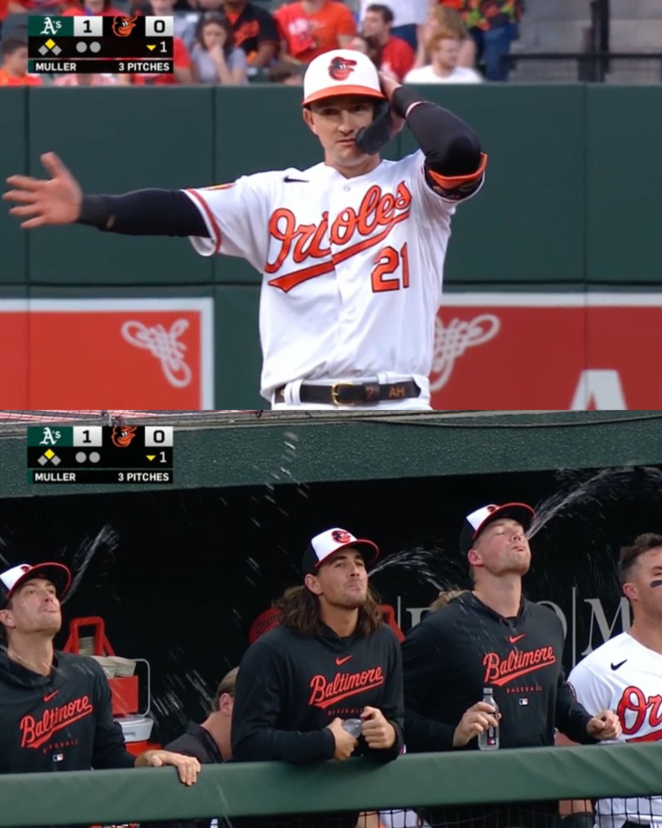 This sprinkler celebration from the <a href="/Orioles/">Baltimore Orioles</a> is incredible 🤣