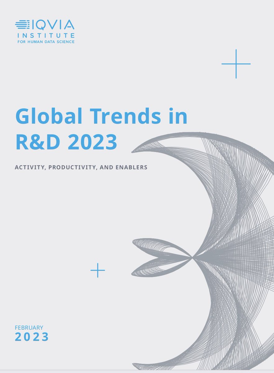 ネット上に落ちてました。

良かったらどうぞ。

IQVIAのR&amp;Dレポート2023

全文英語ですが、グラフもたくさんあるので、概要は掴みに行きやすいですよ。

dl.nxlk.jp/d97d8887-6582-…