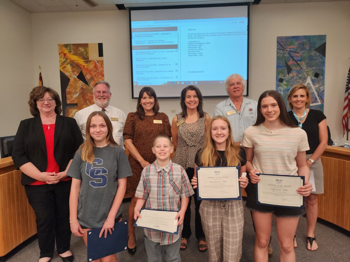 Congratulations to our April students of the month! #ccusd93 #oneteam