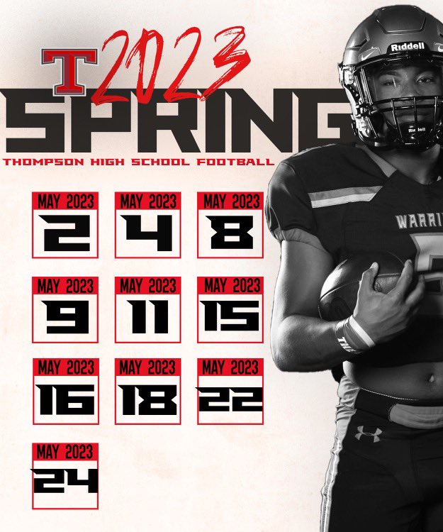 🚨Thompson Spring Football 2023!🚨 *First week has been updated! Contact @coach_fuqua