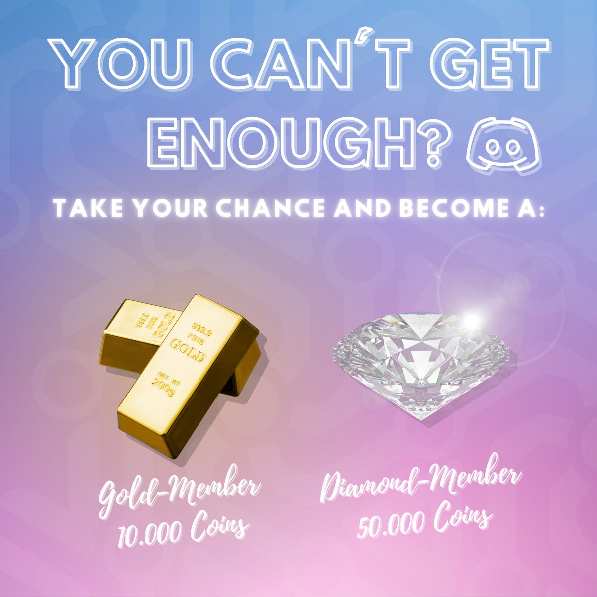 _UNREVEAL_'s tweet photo. Can't get enough? Start #collecting Coins in the discord and get the chance to become a gold or diamond member. Use our brand new "unreveal-quiz" channel and the "unreveal-bot" channel! What are you waiting for? #unreveal #NFT #angryanimals #polygon #goldmember #diamondmember https://t.co/dN01auyNCD