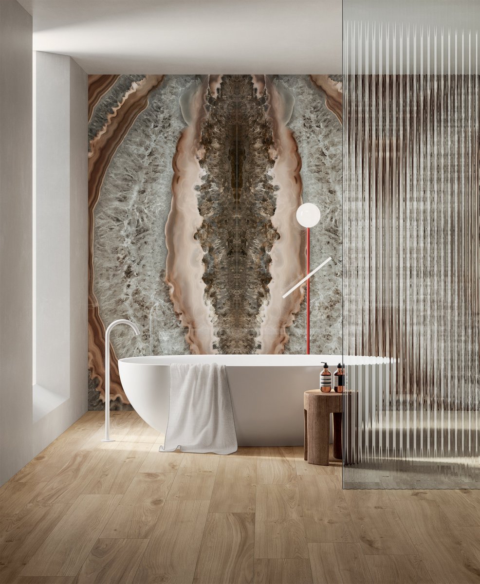 CeramicsOfItaly's tweet photo. Queue the countdown; @Coverings is just ONE week away! From luxurious onyx effects to dramatic wallpaper looks, these new #ItalianTiles showcase the sumptuous surfaces and decadent details that await attendees at #Coverings2023. #TileTuesday #CeramicsOfItaly #CoveringsPreview https://t.co/4D8C5bdMKz