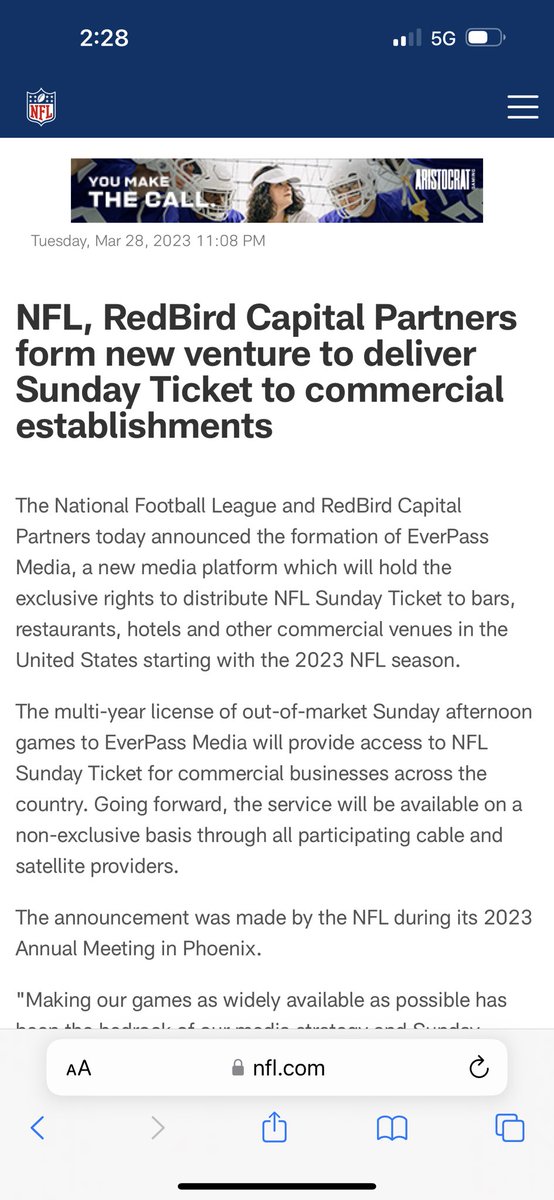 matt_lenz16's tweet photo. @Stuckey2 @tylerreid95 Bars can’t use YouTube tv they’ll have RedBird https://t.co/paSdhe6Ux6