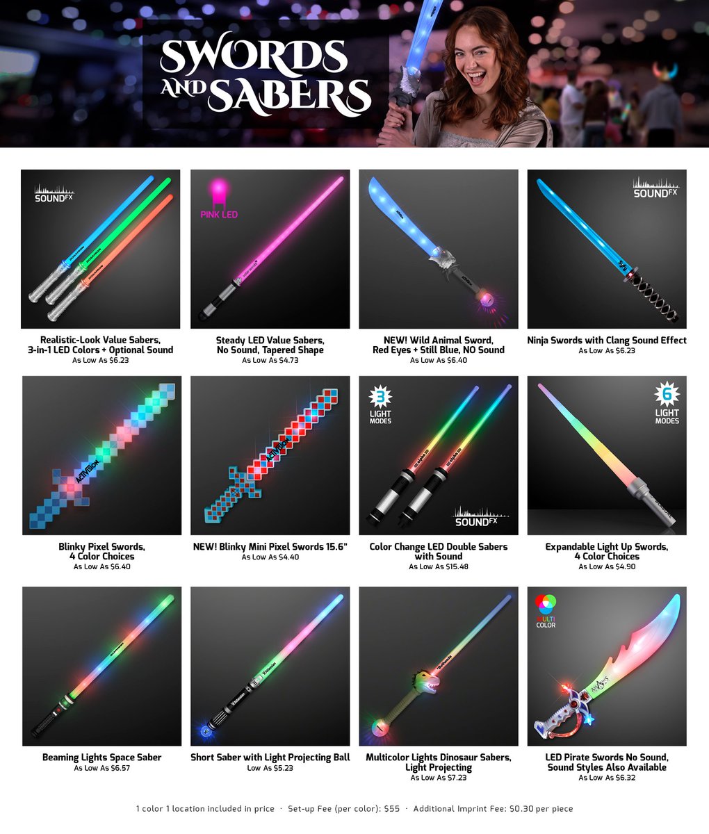 May the force be with you 🤺 this summer 🏖 Let the #festivities begin 📅 Be the one who brightens up #parties 🥳 #kidsevents 🤹‍♂️ #SportingEvents ⚾️ #tailgateparty 🛻 You're never too old to have fun! Add your #brandlogo 🪪 to these #lightup #swords 🪈 and #sabers ⚔️