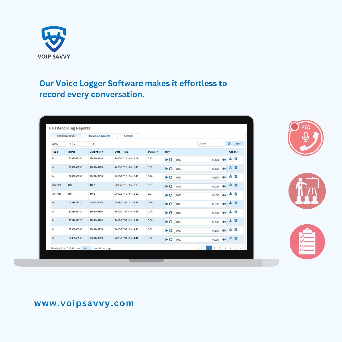 SavvyVoip's tweet photo. 📊 Don't miss out on the benefits of our call recording solution. Try it out today and see the difference it can make for your business!

🚀 Contact us to learn more about how our call recording system can benefit your business. 📞📩

#voicelogger #callrecording #ippbx #voipsavvy https://t.co/LQvckDPlM4