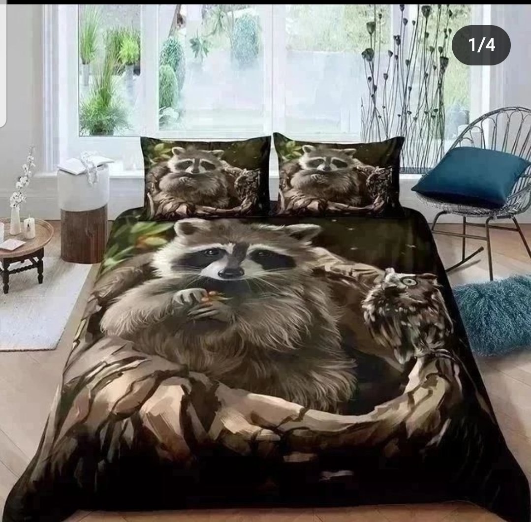 We banging on the raccoon bed sheets or nah?