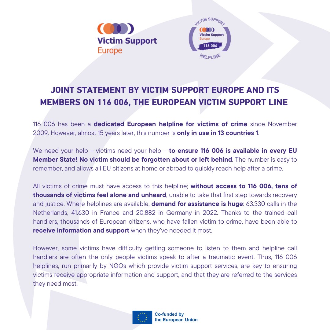 Terence_Bsl's tweet photo. https://t.co/OfN3vAUtgc /
@VictimSupportEU
@ManusLegis
#NoVictimLeftBehind #AccessToVictimSupport #EUVictimsRights https://t.co/ri75KKz5E5