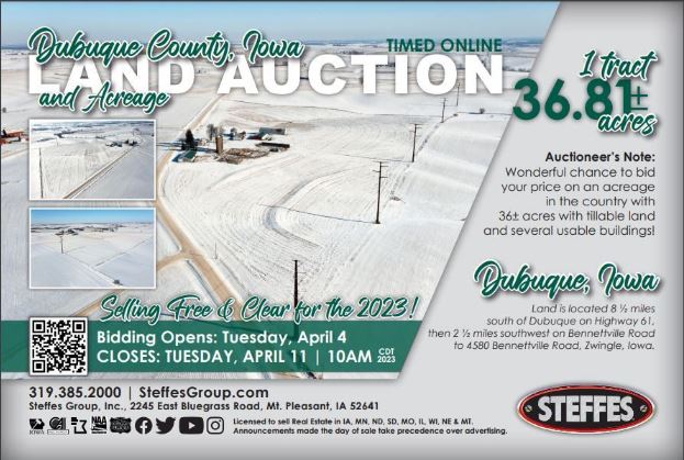 theLandTalker's tweet photo. Talk about a STRONG Dubuque County, IA Land Auction today!!
$21,325ac x 5% BP= $22,391ac x 36.81acres = $784,973.00 https://t.co/z6UBSvjGp1