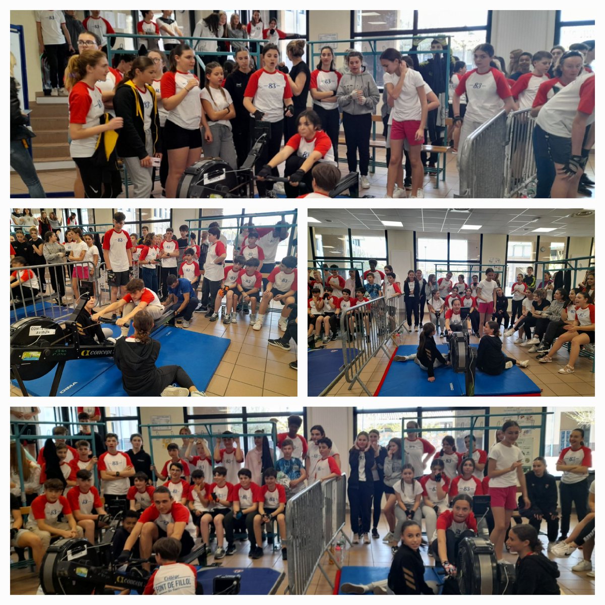 collège Font de Fillol (@ce_fontdefillol) on Twitter photo Top départ des 24 h des rames à 16 h 05
Rendez-vous demain à la même pour savoir si nos rameuses et rameurs auront dépassé le record de France 
Le défi est lancé dans la joie et la bonne humeur 🤗 
#EPS #dépassementesoi Top départ des 24 h des rames à 16 h 05
Rendez-vous demain à la même pour savoir si nos rameuses et rameurs auront dépassé le record de France 
Le défi est lancé dans la joie et la bonne humeur 🤗 
#EPS #dépassementesoi