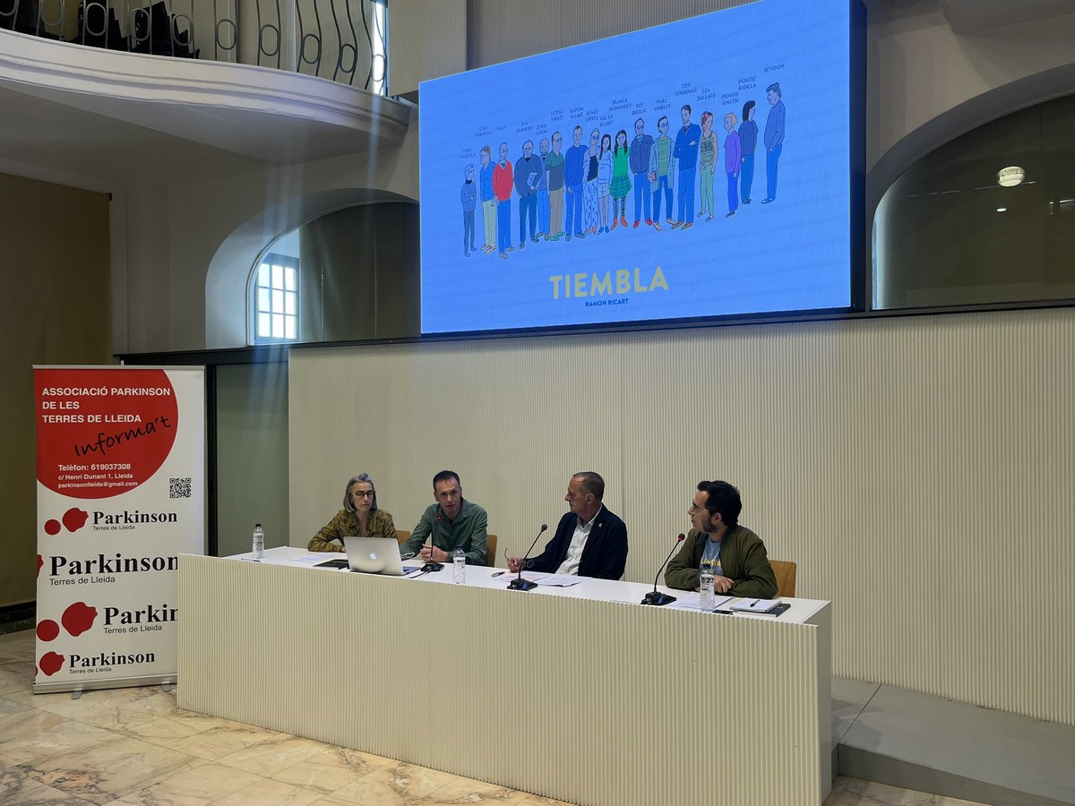 📖En motiu del #DiaMundialDelParkinson, l'alcalde <a href="/MiquelPueyo/">Miquel Pueyo</a>, la TA <a href="/montrosilda/">montse pifarre</a> i el regidor <a href="/jrutllant/">Jaume Rutllant</a> han assistit a la presentació de la novel·la gràfica "Tiembla", de <a href="/ramonricart7/">Ramon Ricart</a>, on explica les conseqüències d'aquesta malalta neurodegenerativa i com conviu amb ella.