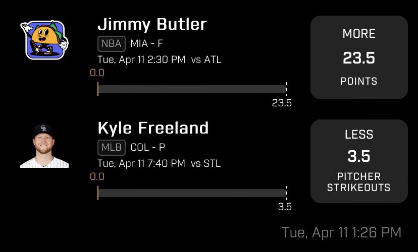 More Taco pairs! Good odds here