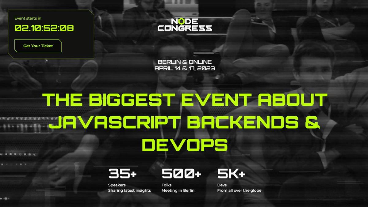 mbakoG90210's tweet image. Really hyped for my 2nd Node Congress coming up in a few 🙌🙌🙌 

#NodeCongress2023 #gitnation