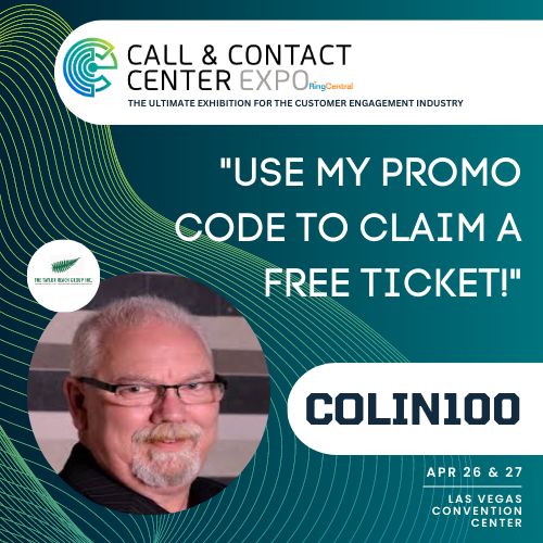 colinsataylor's tweet photo. Don't miss my keynote at the Call & Contact Center Expo this April 26 & 27. Use code COLIN100 to claim a free ticket!
#cctr #expo #callcenterexpo #contactcenter #speaker #CX #ringcentral #vegas2023 https://t.co/935jHPN9t8