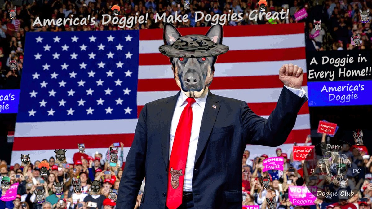 DarnDoggieClub's tweet photo. America's Doggie! Make Doggies Great!    Minting: https://t.co/QpvJFJUj1P    #Collector #NFTProject @TheNftsEmpire #artgallery #1NFTs #1of1 #ad #aiart #AirDrop #AltCoin #art #artcollection #artist #artistsupport #bestNFTs #MyNFTlink #NEAR #newnftproject #nextnft #NFT #NFTProjects https://t.co/KzI3d2n3bK