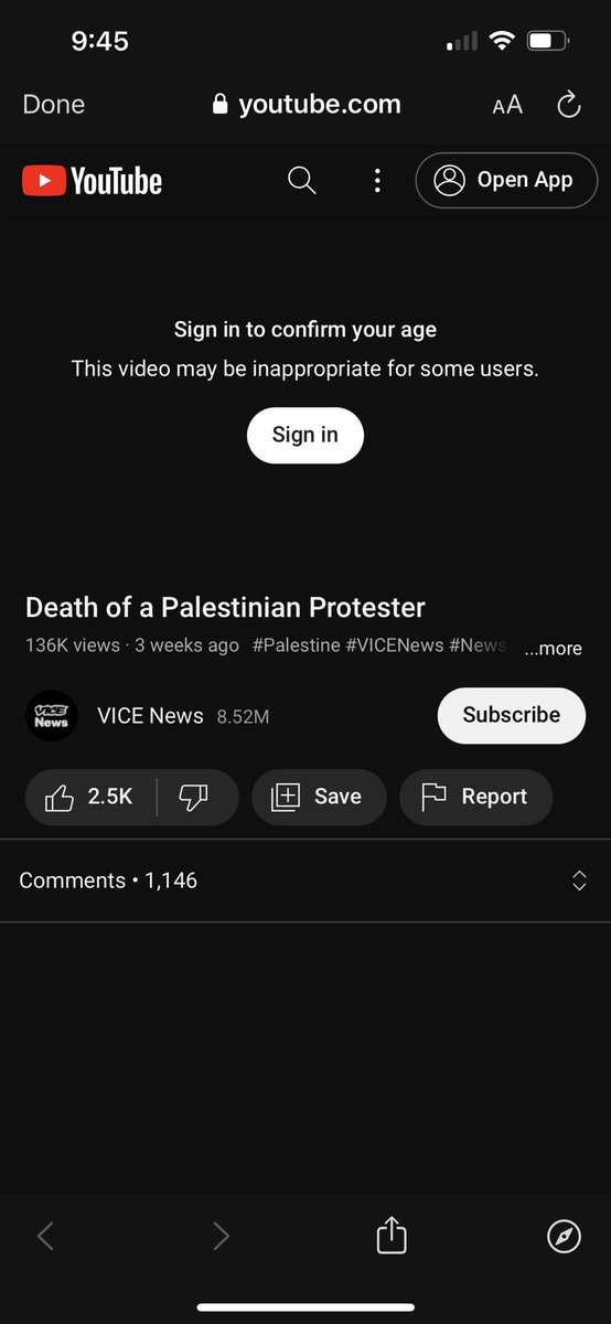 lalarian's tweet photo. Hi @youtube why did you age restrict our film investigating the death of a Palestinian protester at the Al Aqsa Compound. We have followed all guidelines and don’t show any deceased person etc. At this point it feels targeted and deliberate. https://t.co/1hZWNzlHuS