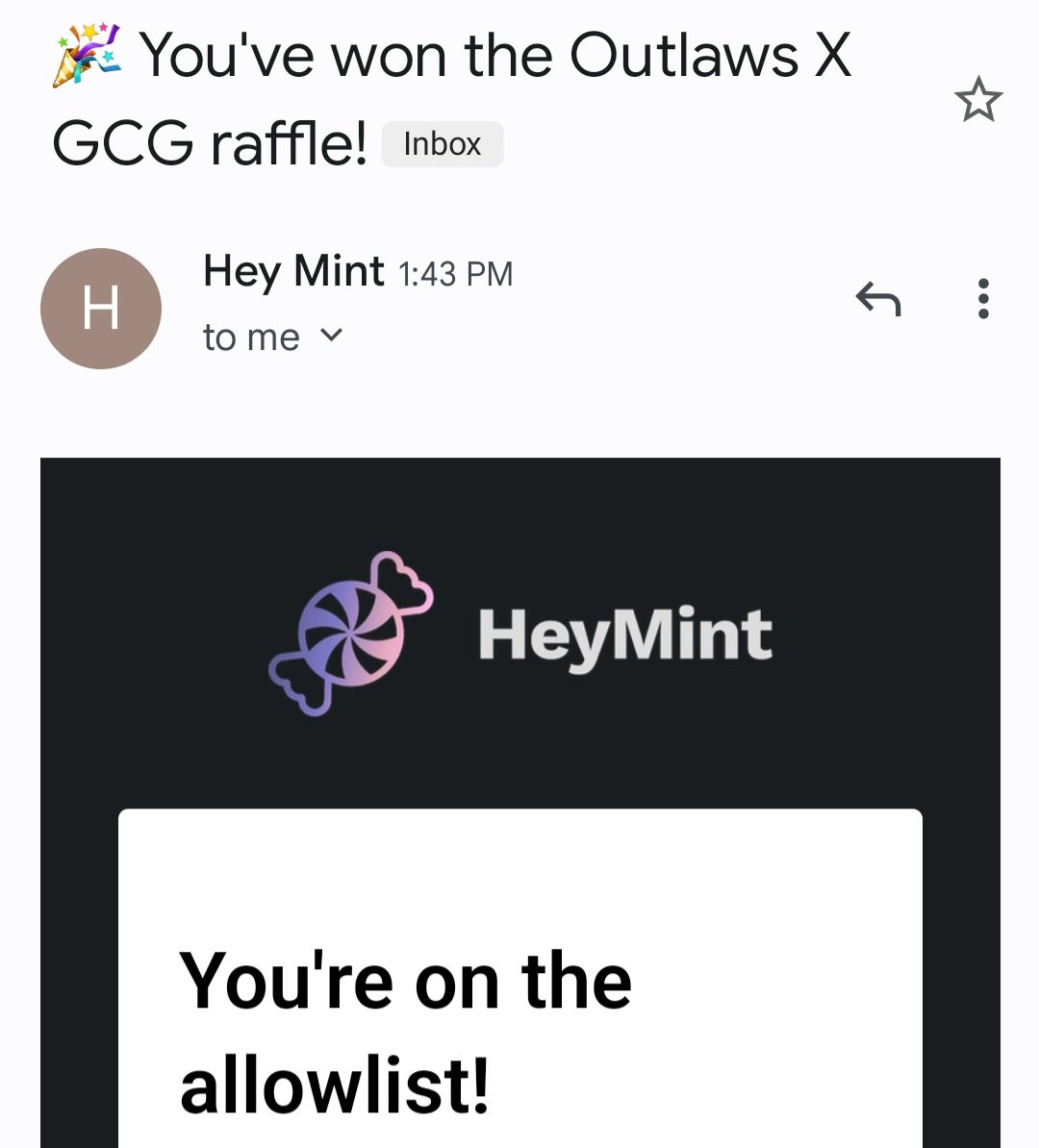 Yea buddy! Keep fading the <a href="/GutterCatGang/">Gutter Cat Gang</a> thanks <a href="/Alpha_Gutter/">Gutter Alpha</a> and <a href="/outlawsdotwtf/">Outlaws</a>  it's been a while since I've been this excited to mint something.