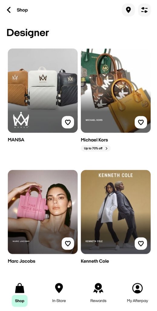 MansaFootwear's tweet photo. We’ve recently partnered with @AfterpayUSA and are featured directly in their Shop Directory categories such as Designer shown below.

You can now place your orders directly on our website, https://t.co/jJruTo1DP6, and split your payments in 4 using AfterPay! https://t.co/yjPNephxlA