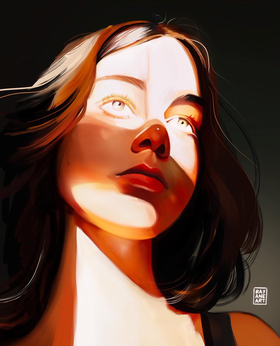 Rayantheartist's tweet photo. Loose painting light study 
#digitalillustration 
Done on @Procreate https://t.co/2VtU1CGjHY
