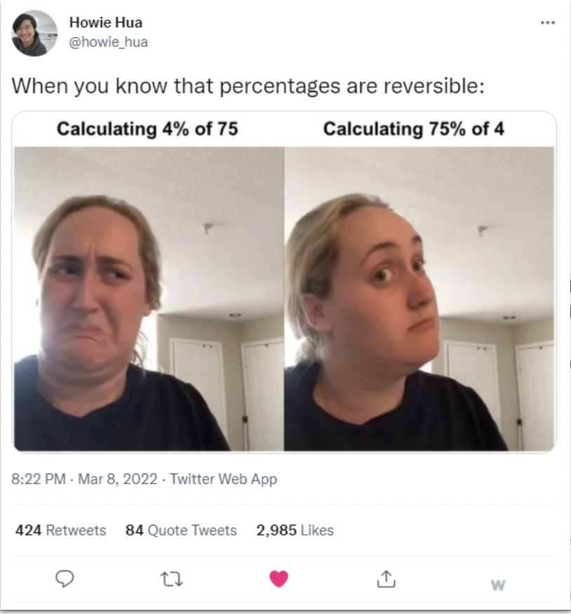 lancour28's tweet photo. April 11th #MathStatMonth post: Sharing one of my favorite @howie_hua memes! This blew my mind when I first saw it!
#CSDmath #demathchat  #noticewonder  #howmany   #iamamathperson #mathematize https://t.co/06xfxUSpVO