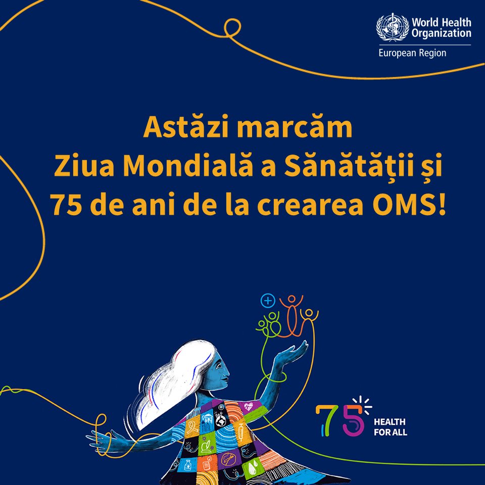 USMF_Moldova's tweet image. On April 7, we mark World Health Day with the hashtag Health For All and the 75th anniversary of the founding of the World Health Organization (WHO).

#USMF #WHO #HealthForAll #75years
usmf.md/en/noutati/hea…