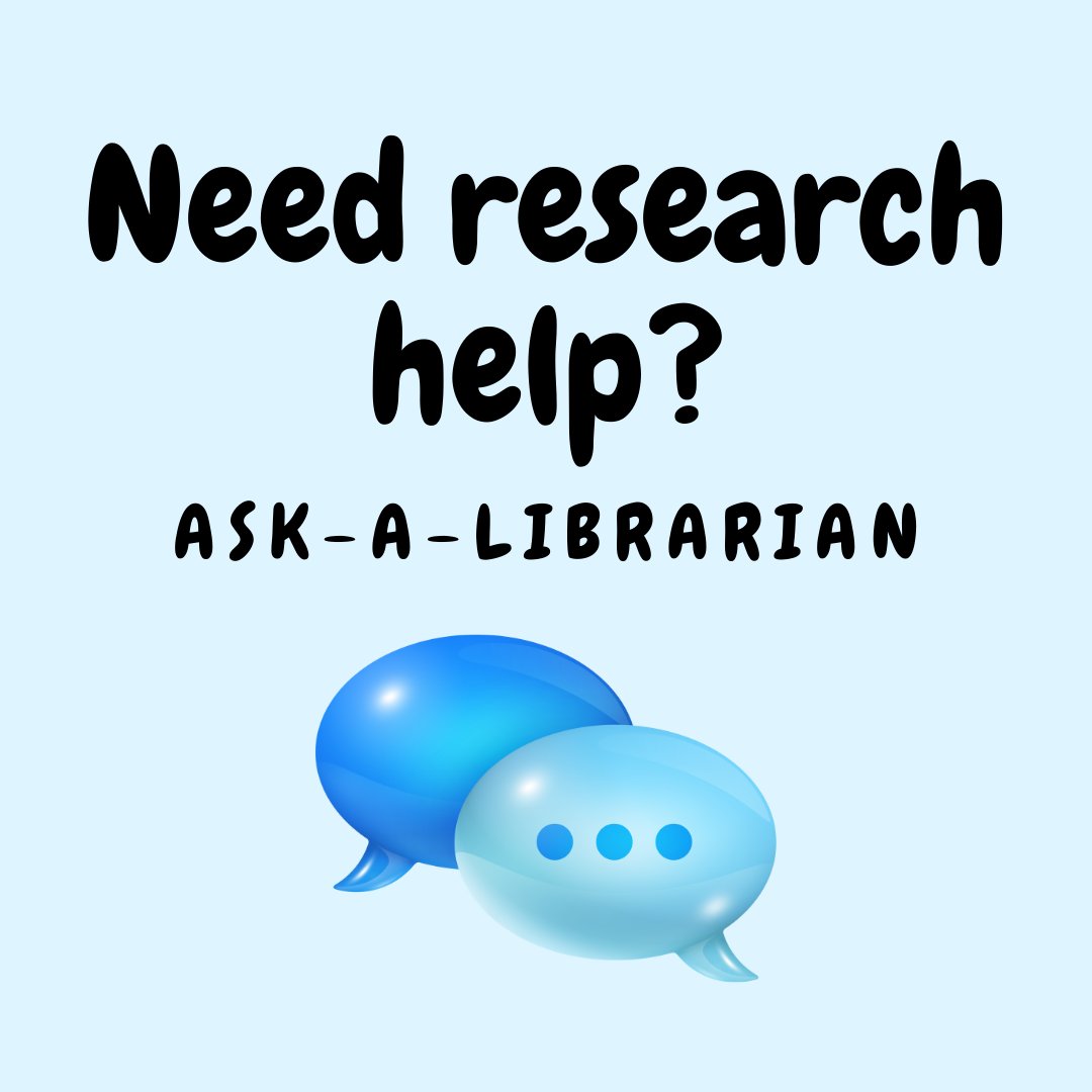 EDU_UALibraries's tweet image. Still need help with your research? Use a library tool called Ask-A-Librarian.

We are here to help you!! 📚💻📲
#librariestransform #libraryquestions #customerservice