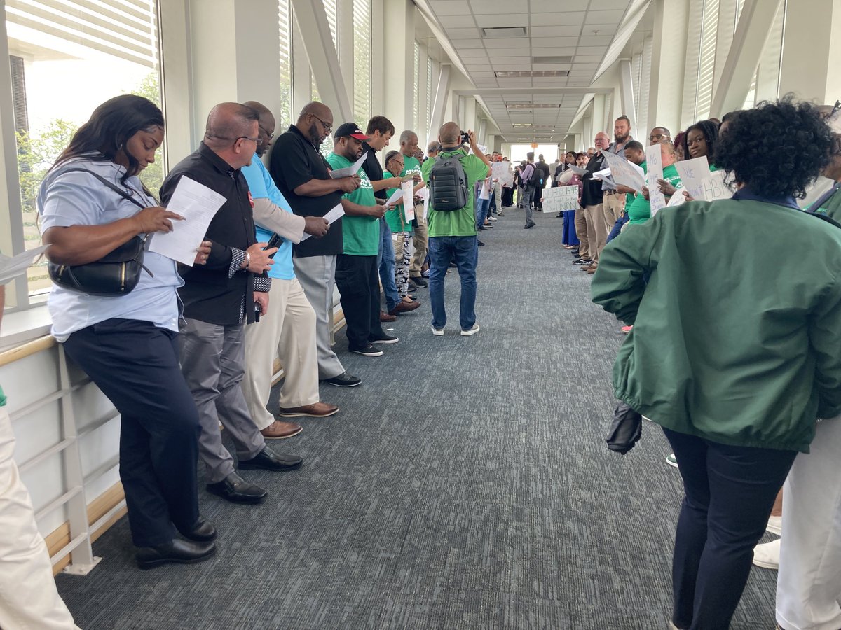 stevebousquet's tweet image. Union members turn out in force in Florida House to protest the so-called union-busting bill, HB 1445, which would end automatic deduction of union dues by public employers.