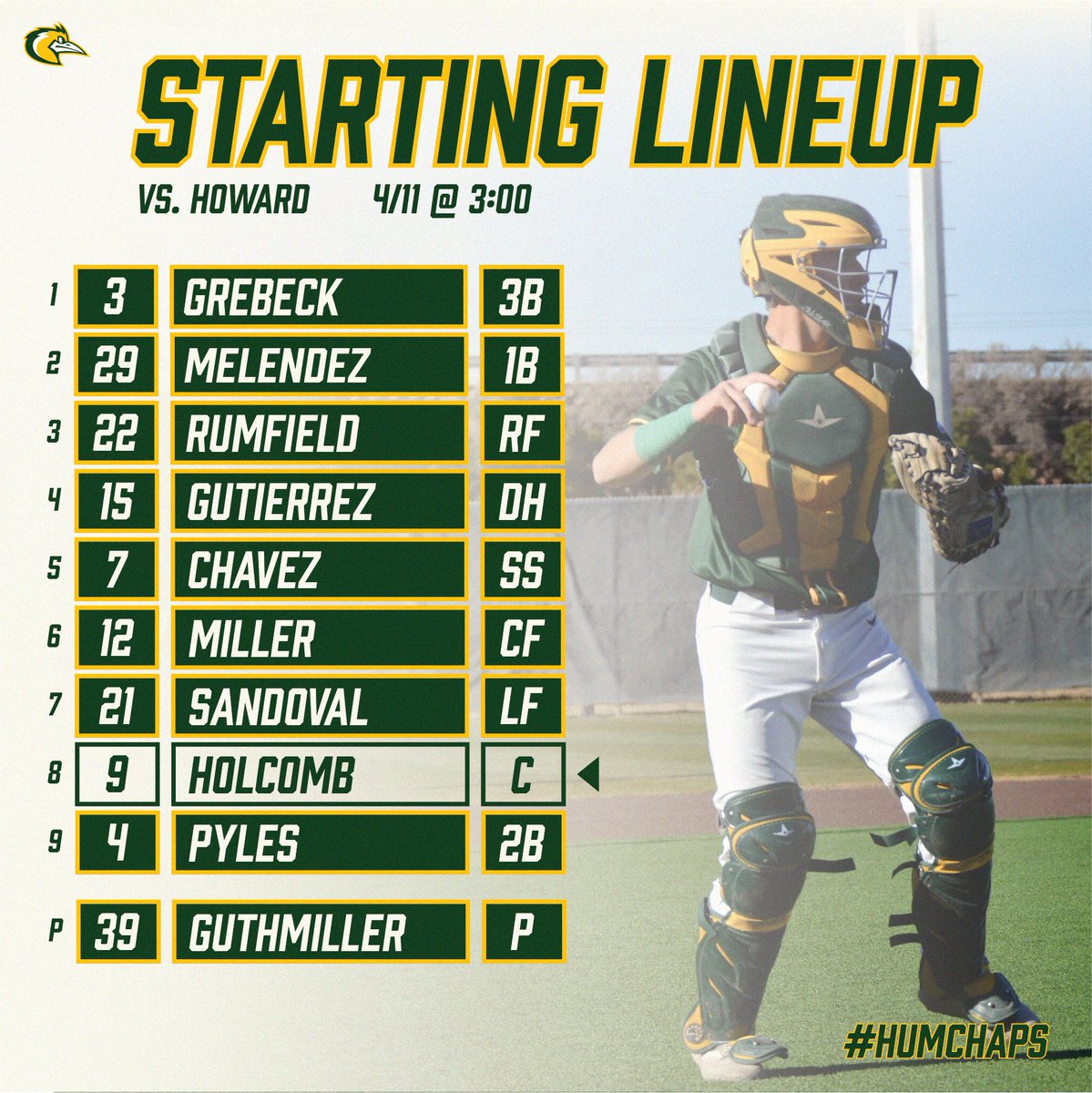 Today's Starting Lineup: