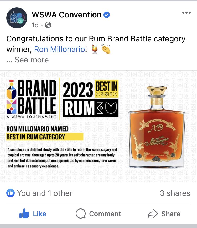 ronmillonariope's tweet photo. 2 doble oro y una medalla de plata en @WSWAaccess #ronperuano #ronultrapremium #ronreservaespecial #ronsolera https://t.co/xLcKGkVlbe