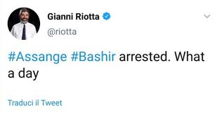 4 anni fa nel giorno dell'arresto di #Assange questo coso qua sotto esultava così . #FreeAssangeNOW