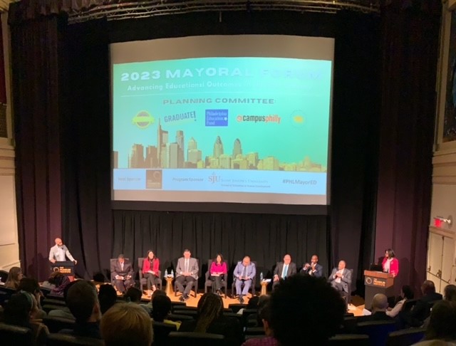 We were proud to host a Mayoral Forum convened by some of the region’s foremost education organizations including <a href="/campusphilly/">Campus Philly</a>, <a href="/PhilaEdFund/">Philadelphia Education Fund</a>, <a href="/GraduatePhilly/">GraduatePhiladelphia</a>, <a href="/educationworks/">EducationWorks</a> &amp; <a href="/PCPRoundtable/">PCPRoundtable</a> for a robust conversation about advancing educational outcomes in the 21st Century.