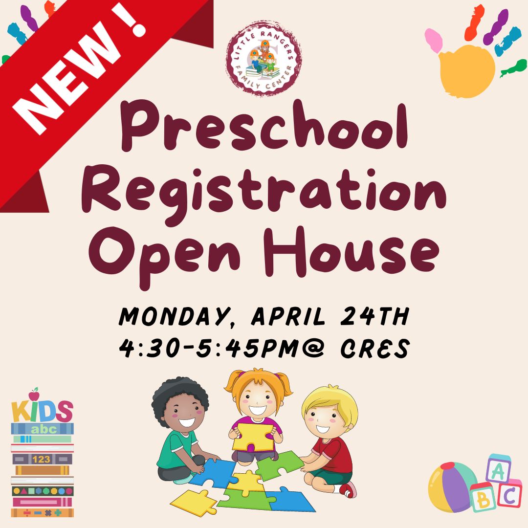 Attention families with children ages birth - 5 years old!!
Our PreK Registration Open House has been rescheduled to: Monday, April 24th from 4:30pm - 5:45pm
If you have not yet registered or need help navigating the process, make sure you attend this event! #GoCIGO